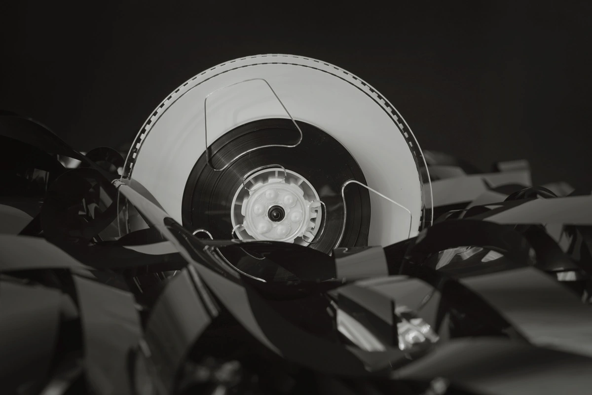film reel black and white